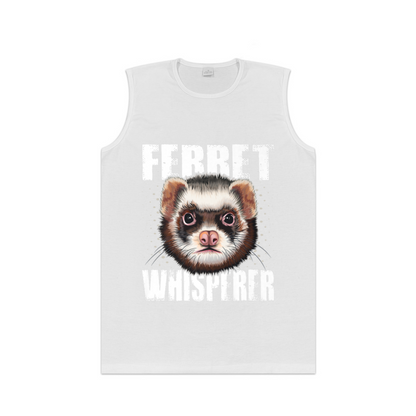 Vintage Distressed Ferret Whisperer Cute Pet Lover Tank