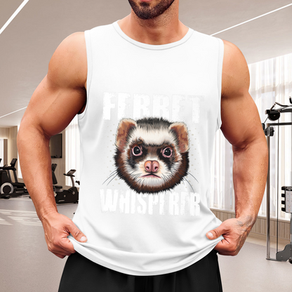 Vintage Distressed Ferret Whisperer Cute Pet Lover Tank