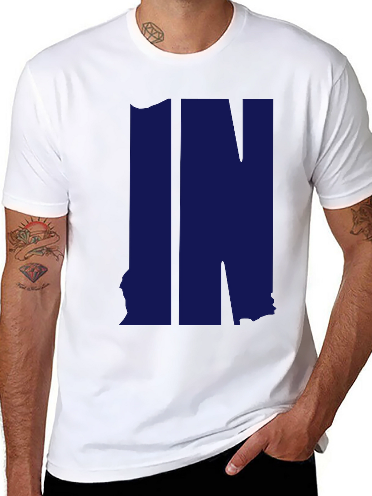 Indiana State Outline IN T-Shirt