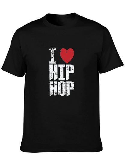 I Love Hip Hop Graphic Black T-Shirt