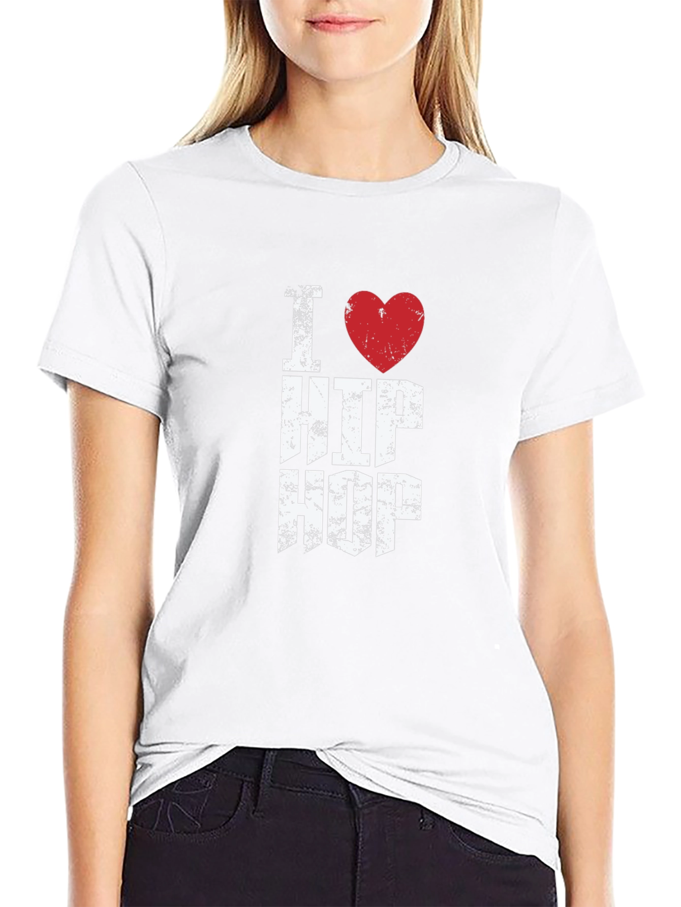I Love Hip Hop Graphic Black T-Shirt