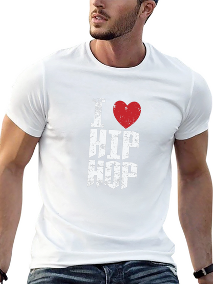 I Love Hip Hop Graphic Black T-Shirt