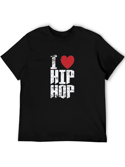 I Love Hip Hop Graphic Black T-Shirt