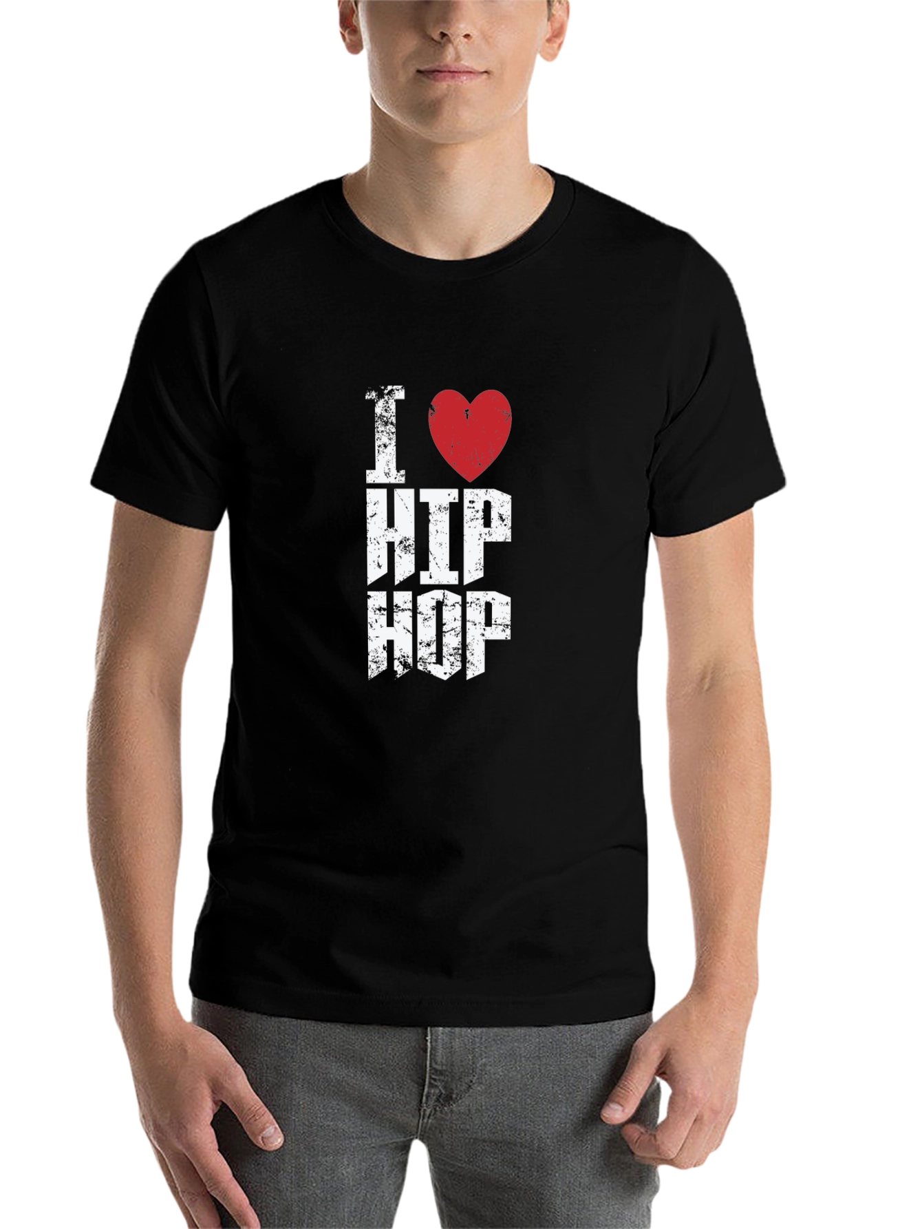 I Love Hip Hop Graphic Black T-Shirt