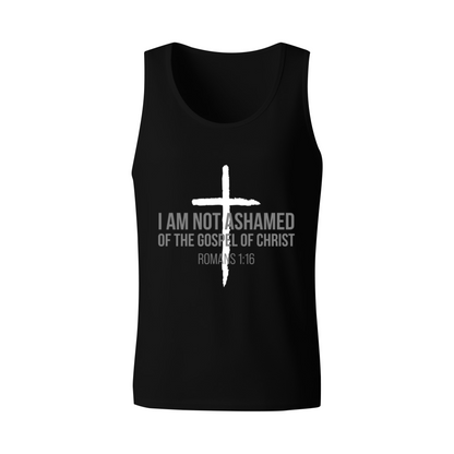 I Am Not Ashamed Of The Gospel Christian Cross Men Tank