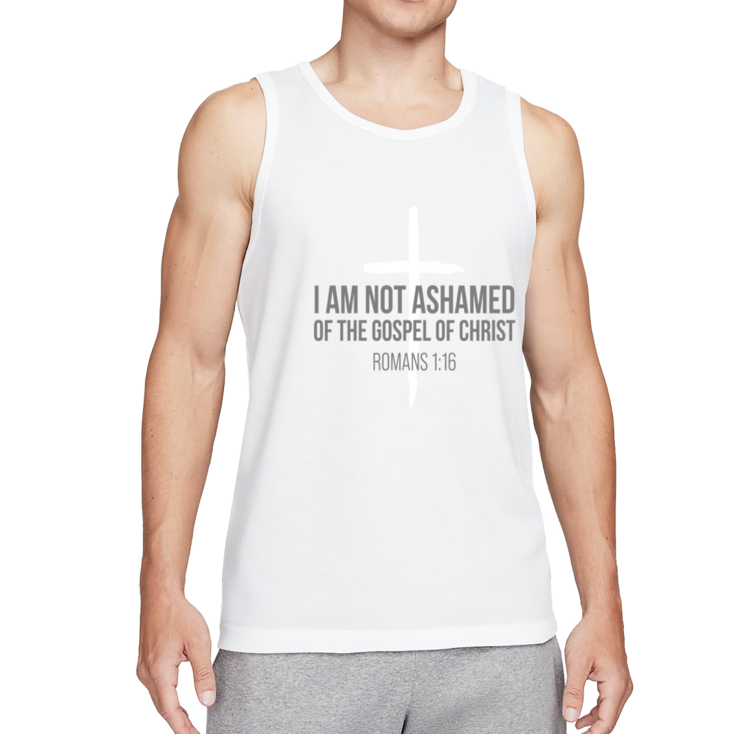 I Am Not Ashamed Of The Gospel Christian Cross Men Tank