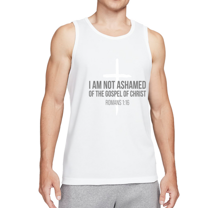 I Am Not Ashamed Of The Gospel Christian Cross Men Tank