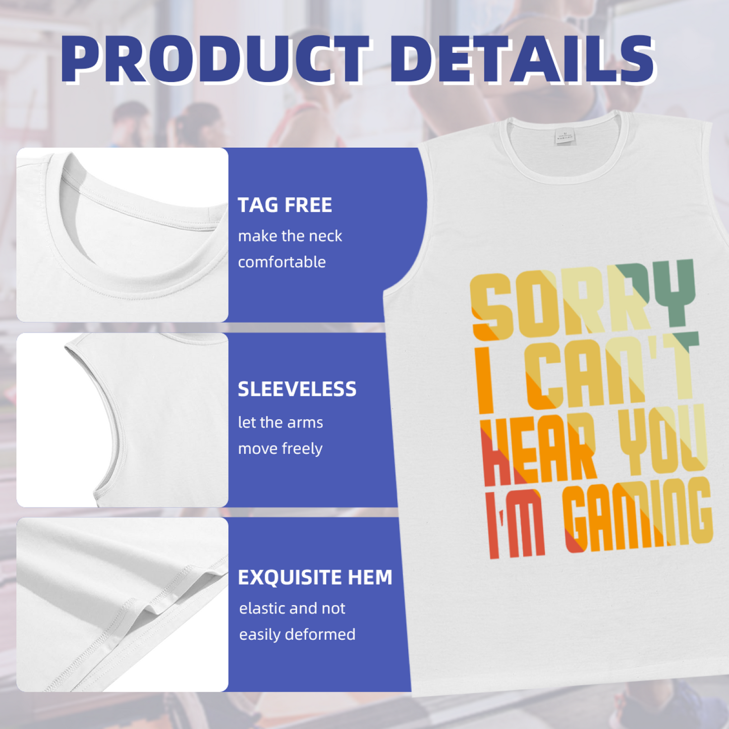 Sorry I Can¡¯t Hear You I¡¯m Gaming Retro Gamer Tank Top