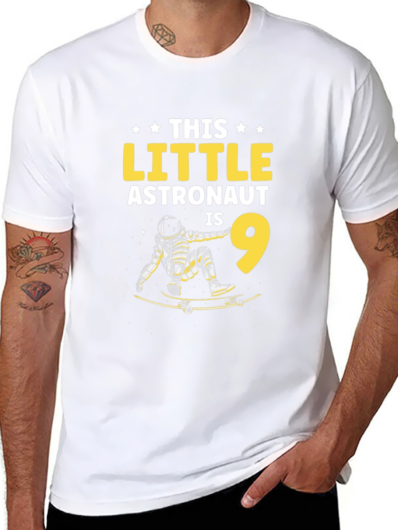 Astronaut Skateboard Birthday T-Shirt
