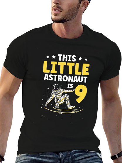 Astronaut Skateboard Birthday T-Shirt