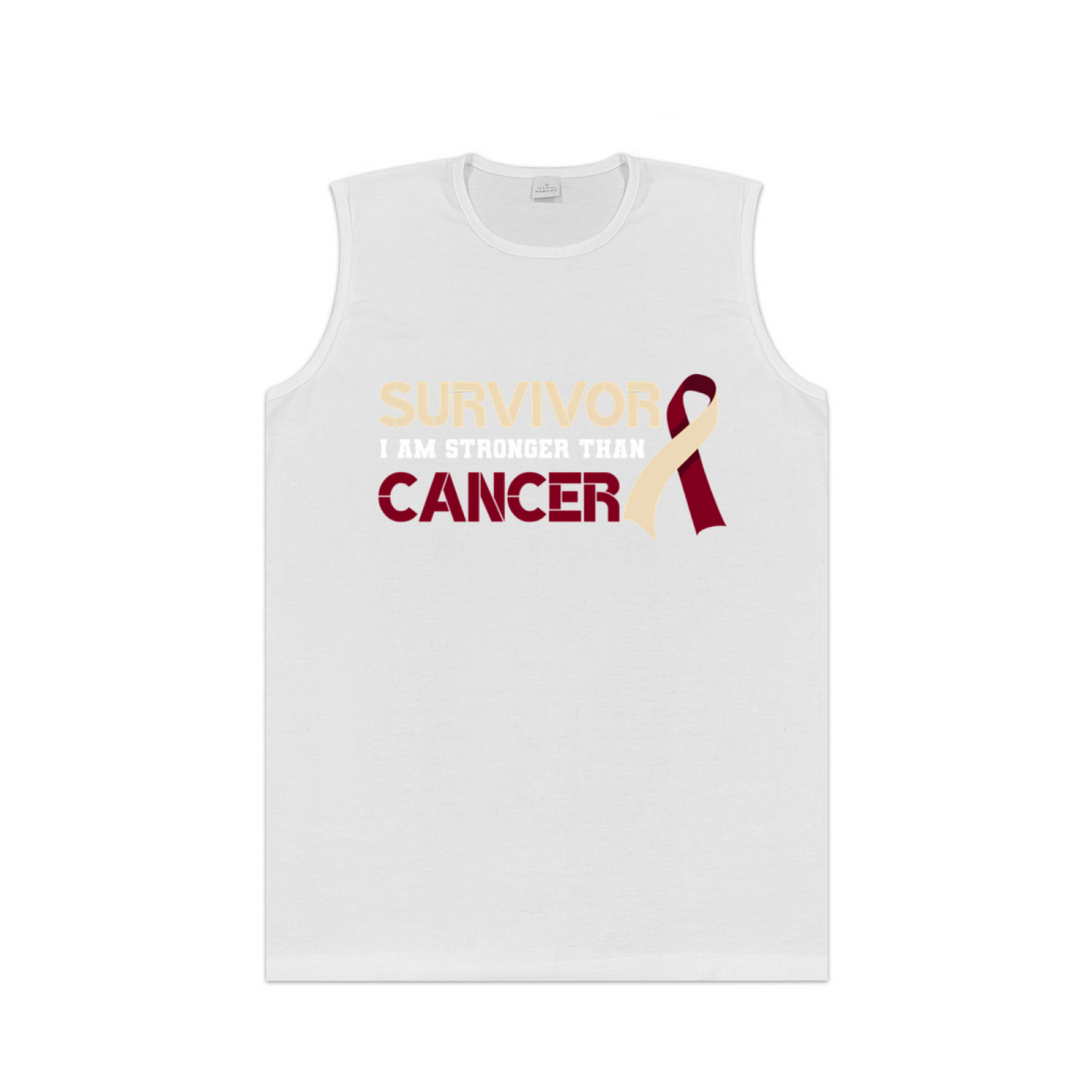 Survivor I Am Stronger Than Cancer Ribbon Awareness Tank