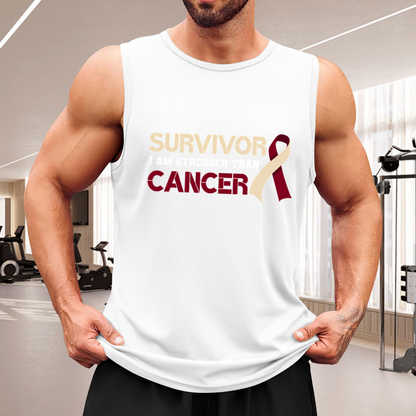 Survivor I Am Stronger Than Cancer Ribbon Awareness Tank