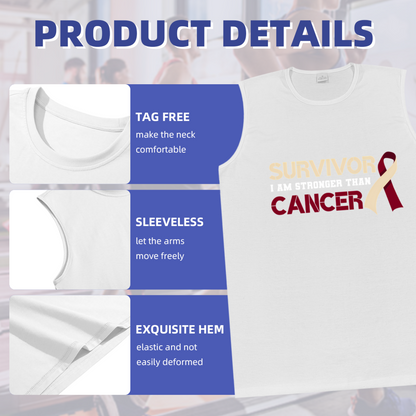 Survivor I Am Stronger Than Cancer Ribbon Awareness Tank