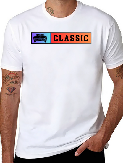 Classic Car Graphic T-Shirt - Black