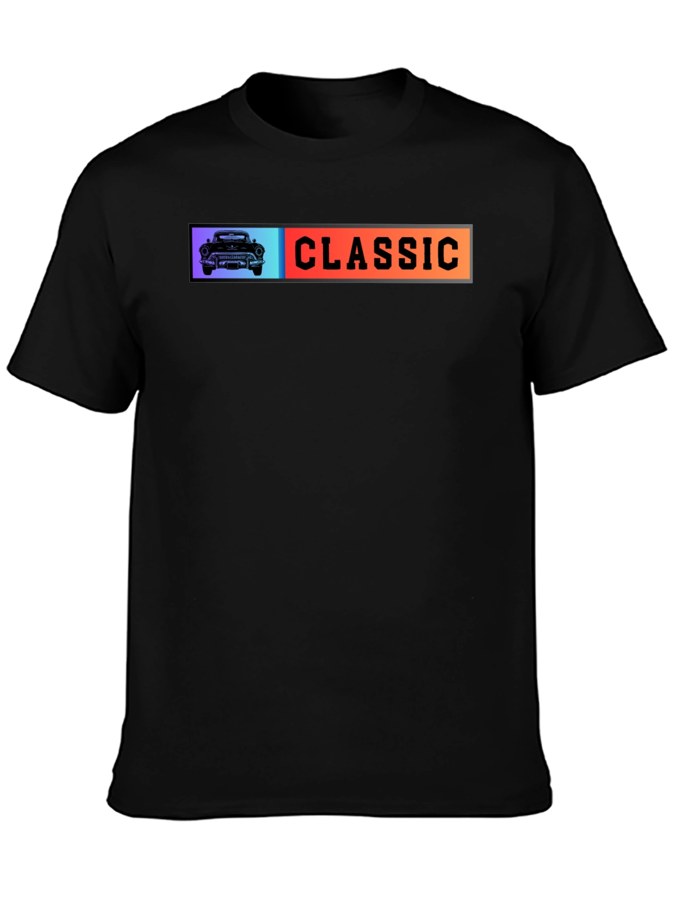Classic Car Graphic T-Shirt - Black