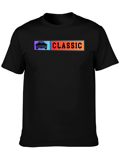 Classic Car Graphic T-Shirt - Black