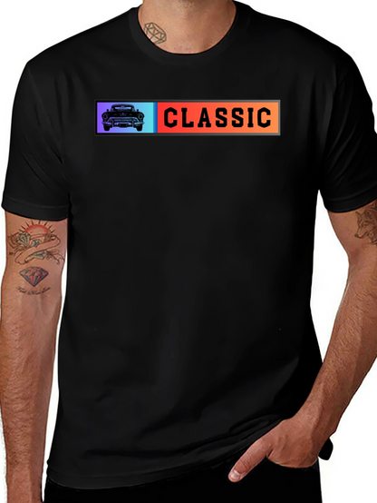 Classic Car Graphic T-Shirt - Black