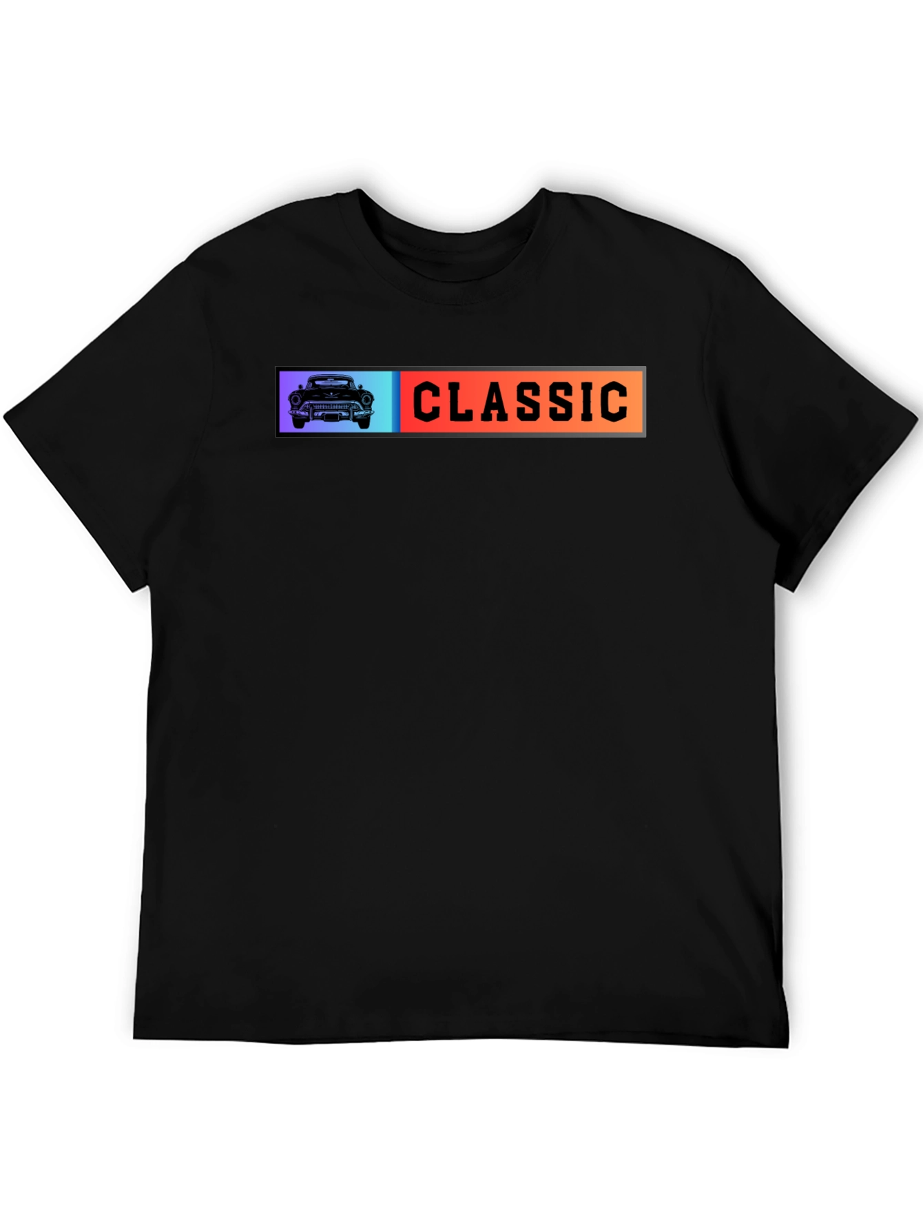 Classic Car Graphic T-Shirt - Black