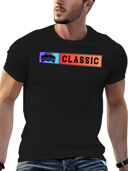 Classic Car Graphic T-Shirt - Black