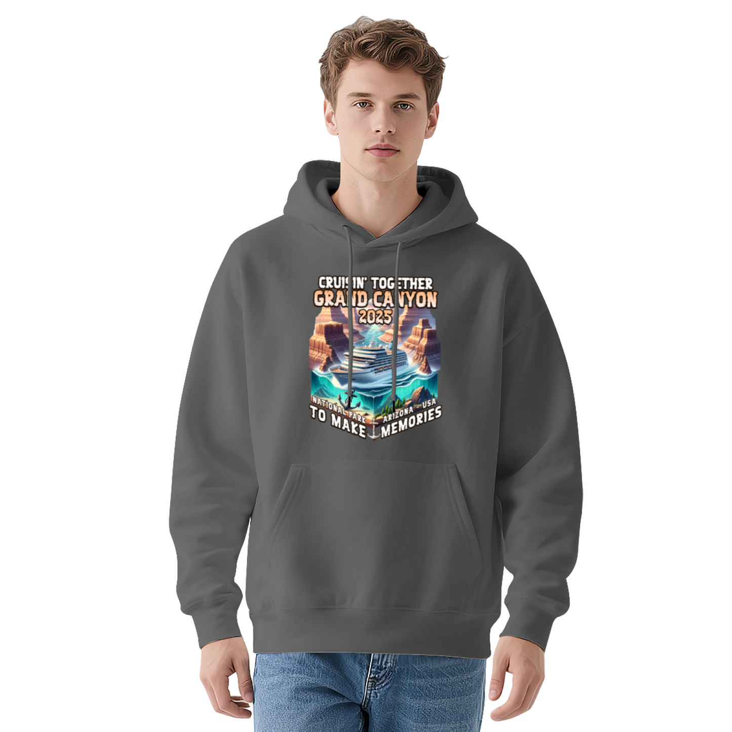 Grand Canyon Cruise Trip Red Hoodie, Travel Memory Soft Comfort Pullover