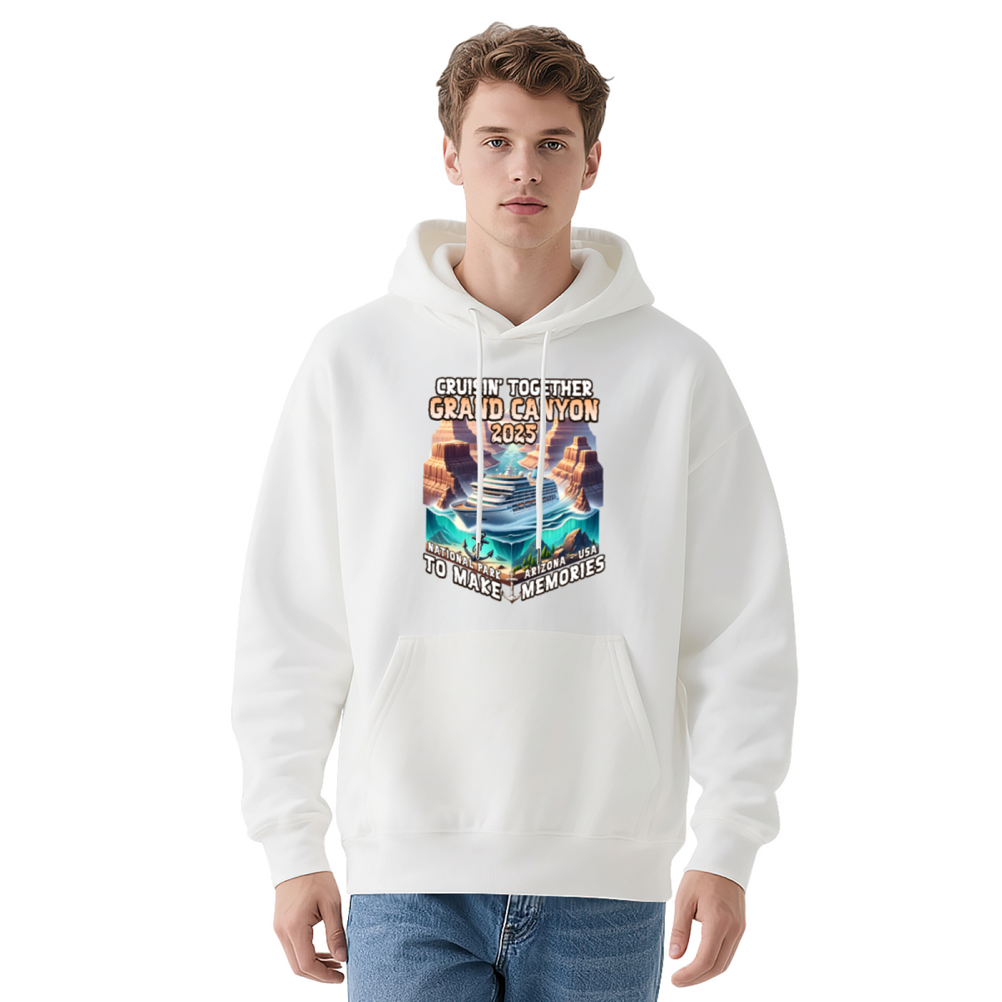 Grand Canyon Cruise Trip Red Hoodie, Travel Memory Soft Comfort Pullover