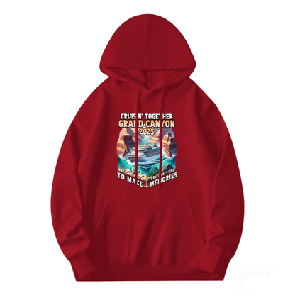 Grand Canyon Cruise Trip Red Hoodie, Travel Memory Soft Comfort Pullover