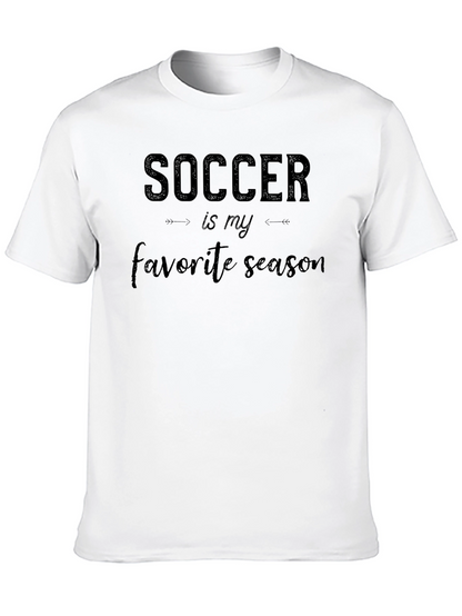 Soccer Is My Favorite Season Black T-Shirt