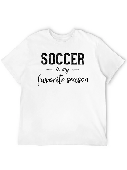 Soccer Is My Favorite Season Black T-Shirt