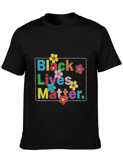 Black Lives Matter Floral T-Shirt