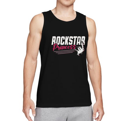 Rockstar Princess Rock On Hand Punk Music Sleeveless Tee
