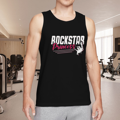Rockstar Princess Rock On Hand Punk Music Sleeveless Tee