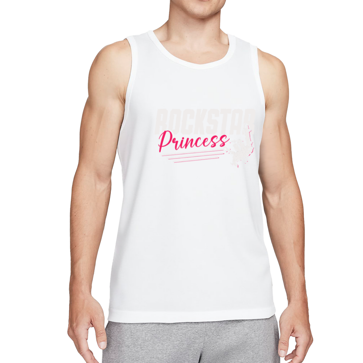 Rockstar Princess Rock On Hand Punk Music Sleeveless Tee