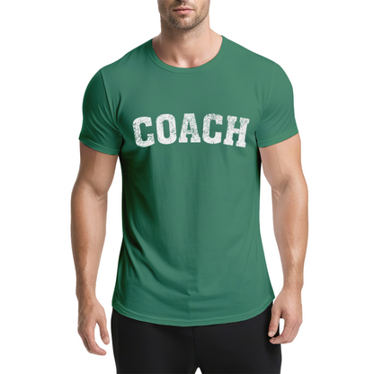 Distressed Retro COACH Sports Coach Navy T-Shirt