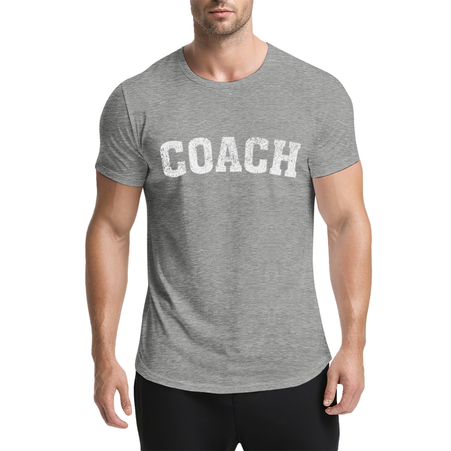 Distressed Retro COACH Sports Coach Navy T-Shirt