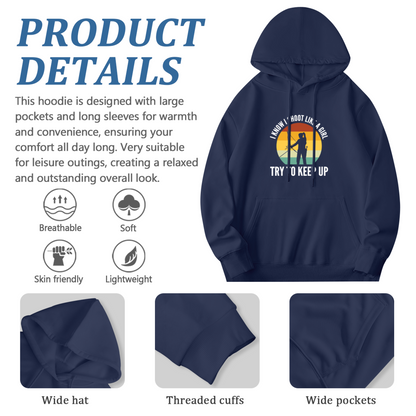 Retro Sunset Archery I Know I Shoot Like A Girl Navy Hoodie, Comfort Outdoor Pullover