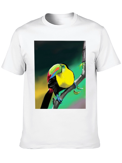 Tropical Toucan Graphic T-Shirt - Vibrant Bird Design