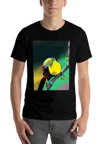 Tropical Toucan Graphic T-Shirt - Vibrant Bird Design