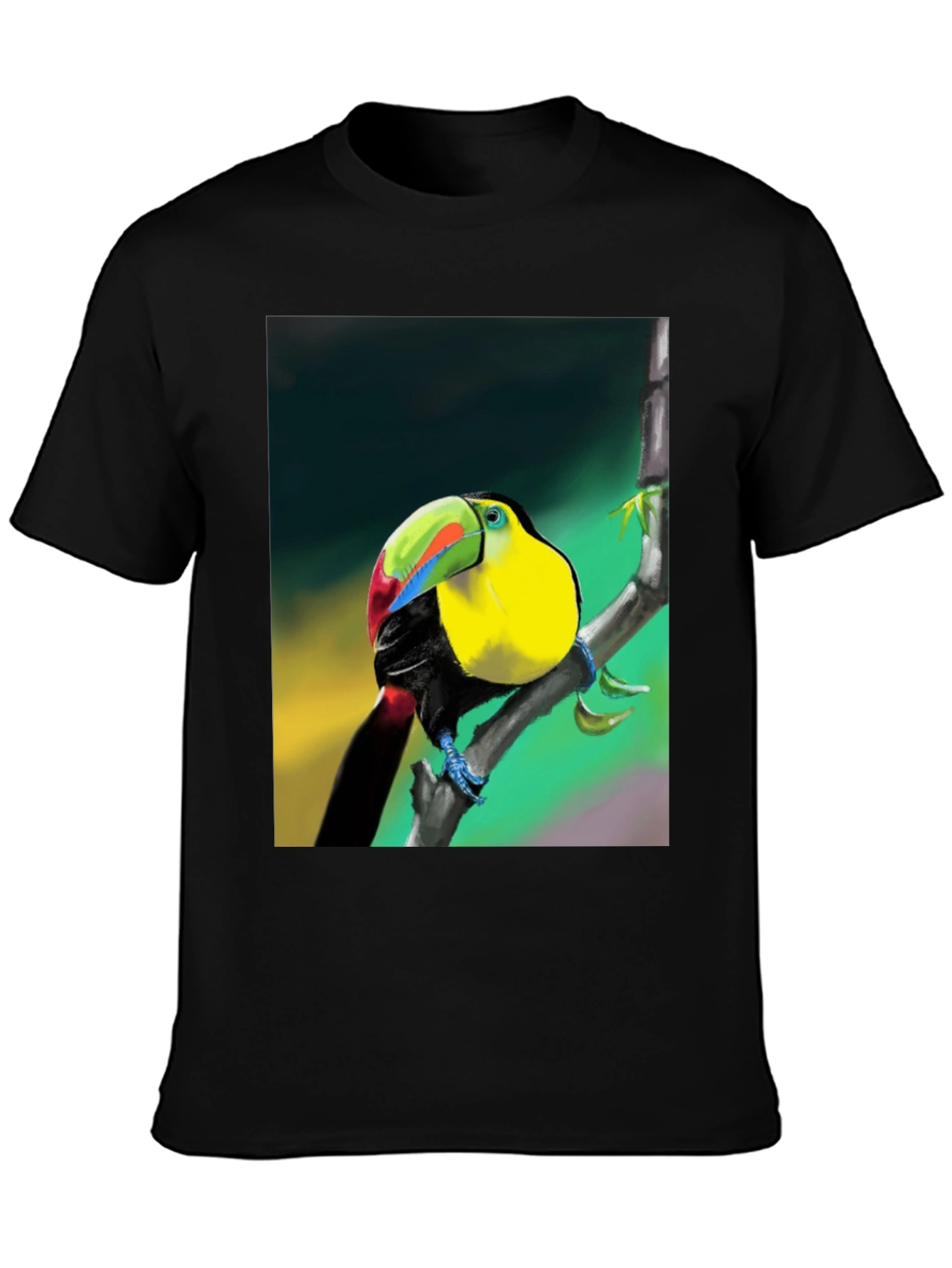 Tropical Toucan Graphic T-Shirt - Vibrant Bird Design
