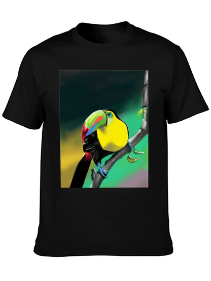 Tropical Toucan Graphic T-Shirt - Vibrant Bird Design