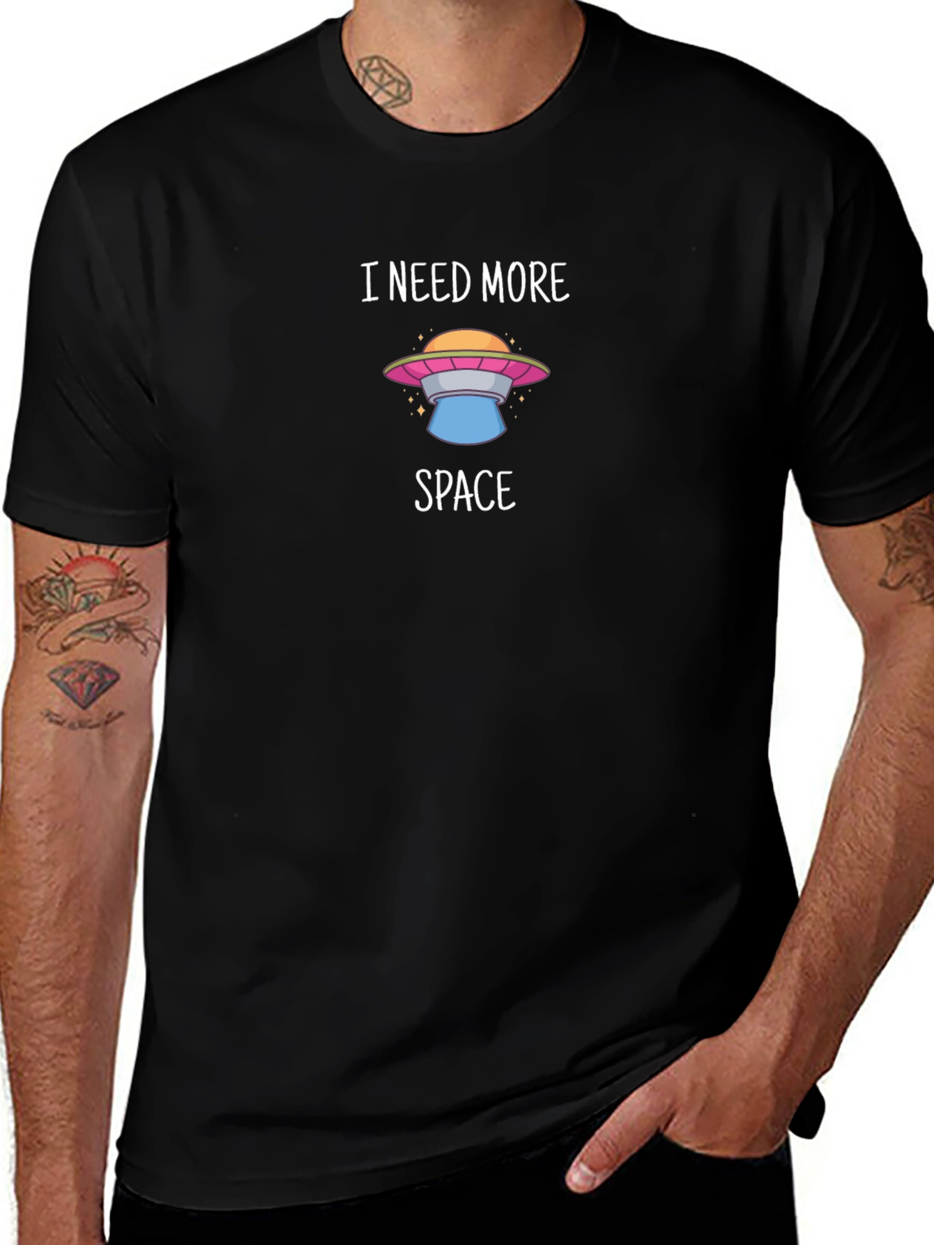I Need More Space UFO Graphic T-Shirt