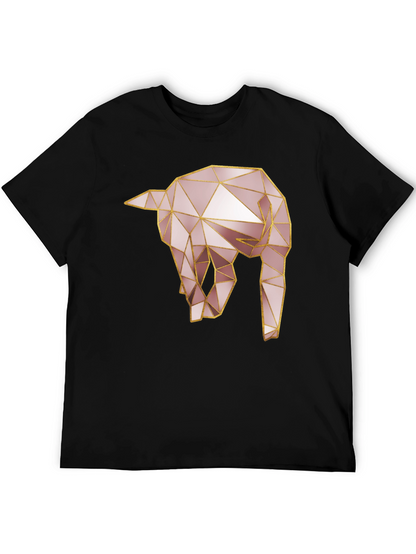 Geometric Elephant Tee - Modern Animal Design