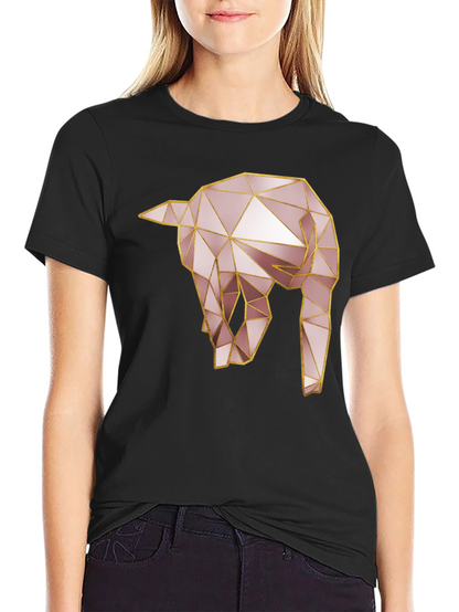 Geometric Elephant Tee - Modern Animal Design