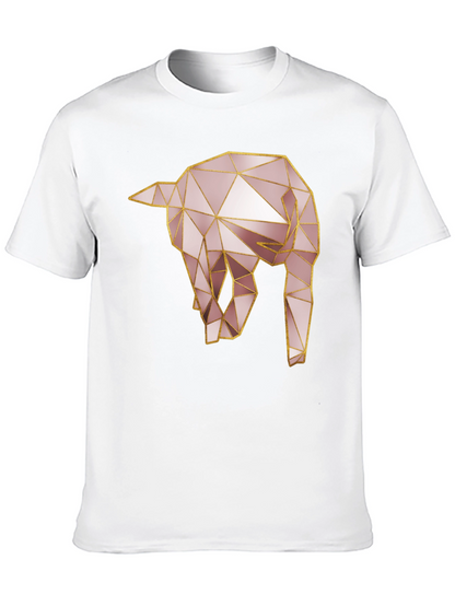 Geometric Elephant Tee - Modern Animal Design