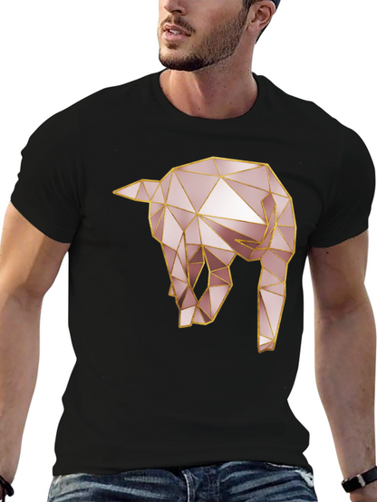 Geometric Elephant Tee - Modern Animal Design
