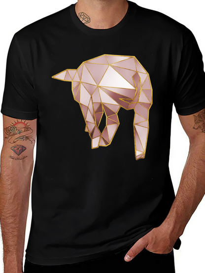 Geometric Elephant Tee - Modern Animal Design