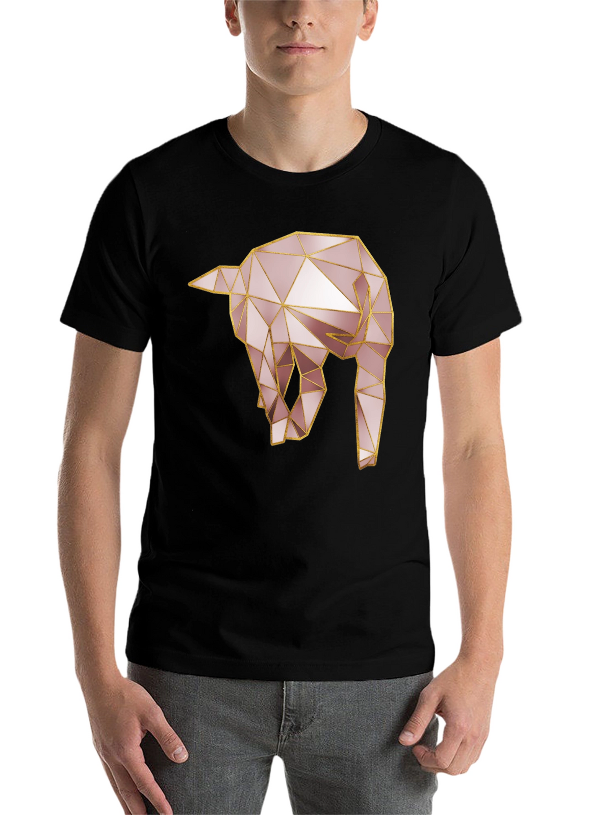 Geometric Elephant Tee - Modern Animal Design
