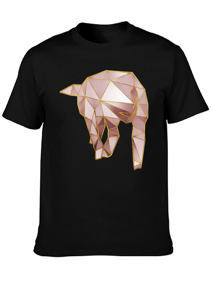 Geometric Elephant Tee - Modern Animal Design