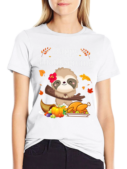 Happy Thanksgiving Sloth T-Shirt