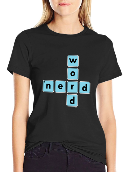 Word Nerd Graphic T-Shirt - Black Cotton Tee