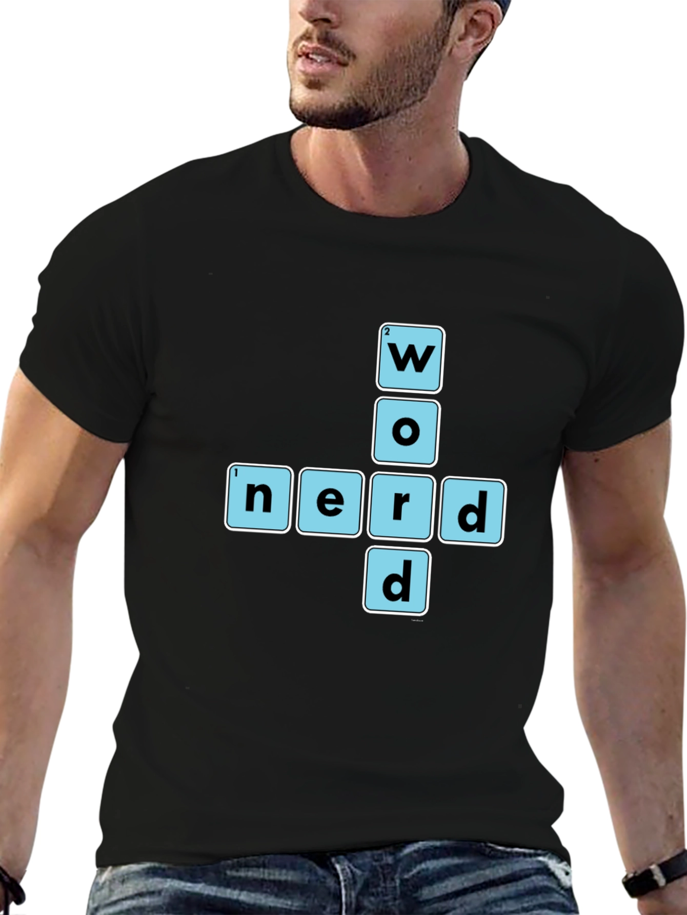 Word Nerd Graphic T-Shirt - Black Cotton Tee